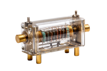 Vintage Crystal Radio Detector in Transparent Housing