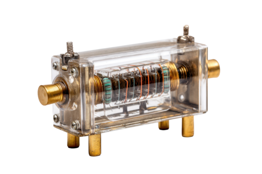 Vintage Crystal Radio Detector in Transparent Housing