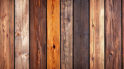 Fototapeta premium A diverse array of wooden planks showcasing various textures, colors, and finishes for rustic interior design inspiration