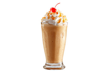 Date Shake with Whipped Cream and Cherry