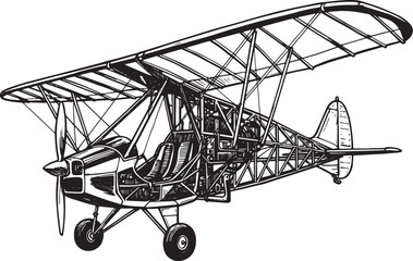 Monochrome linocut style illustration showcasing a vintage ultra