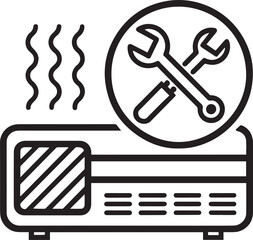  AC repair icon and vector