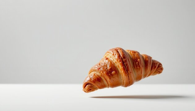 croissantfood concept, Rendered in mesmerizing, shifting holographic textures