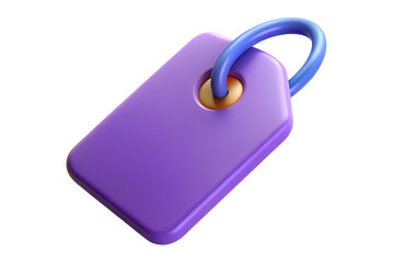 Modern 3D product price tag in isometric style on white background.