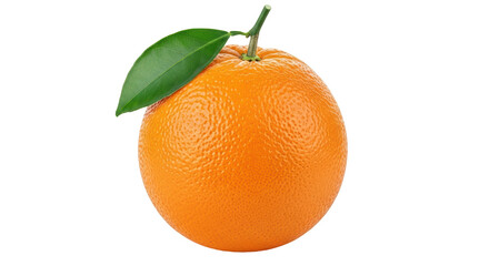 Isolated Orange with Leaf