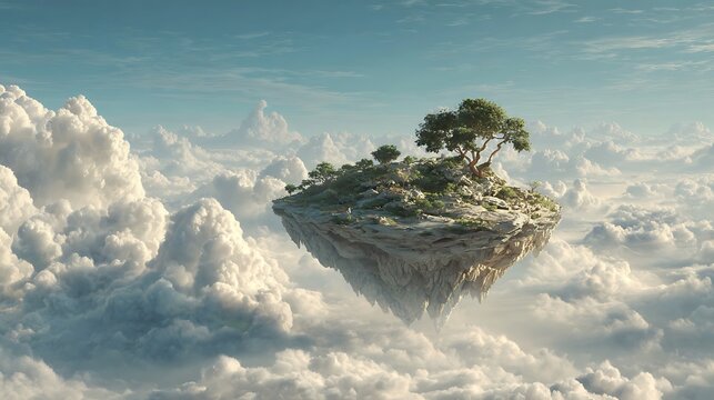 Floating Rock Inclouds