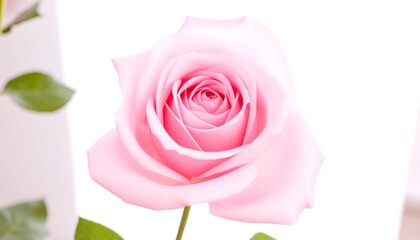 Delicate pink rose close-up