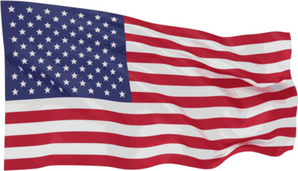 Obraz premium USA flag transparent background, American waving flag border 