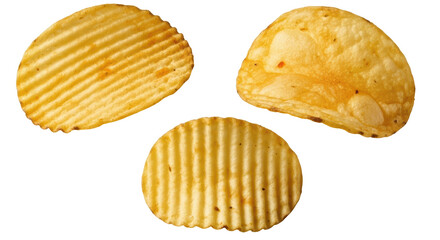 Isolated Wavy Potato Chips