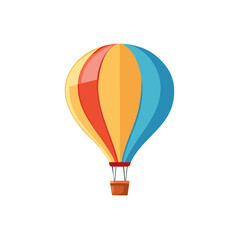 Fototapeta premium Colorful Hot Air Balloon Vector Illustration for Travel and Adventure Concepts