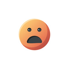 Astonished Emoji Face with Open Mouth and Wide Eyes Expressing Shock or Disbelief