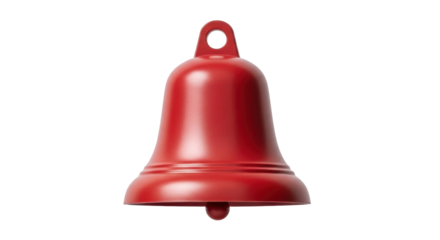 Isolated Red School Bell