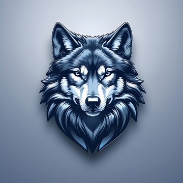 potrait mascot illustration of a wolf