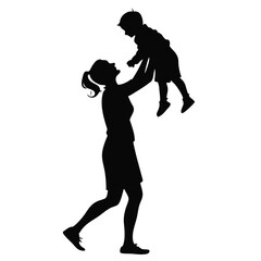 Mother holding child