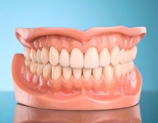 Obraz premium a close up of a model of a teeth with missing teeth