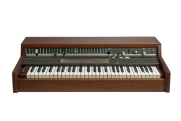 Vintage Electric Piano on Transparent Background