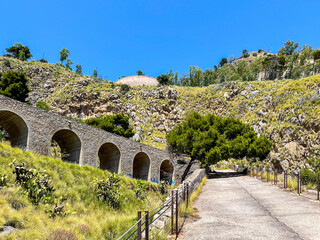 The trail leading up Monte Pellegrino in Palermo