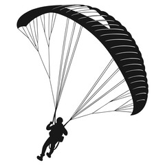 Paraglider in air