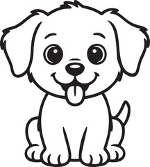 Adorable puppy dog illustration