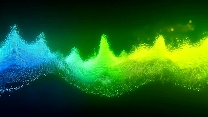 Colorful, abstract digital landscape with glowing, undulating waveforms. - Powered by Adobe