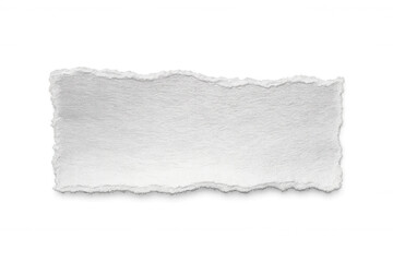 Torn piece of white paper with transparent background, ideal for adding a realistic touch to designs