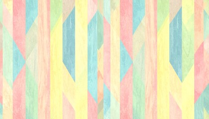 Abstract pastel geometric pattern with vertical stripes and watercolor texture