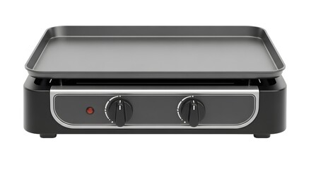 Electric Griddle: A modern, sleek, electric griddle, designed for efficient cooking, showcasing a smooth, non-stick surface ready for culinary creations.