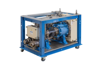 Blue Engine Test Stand on Transparent Background