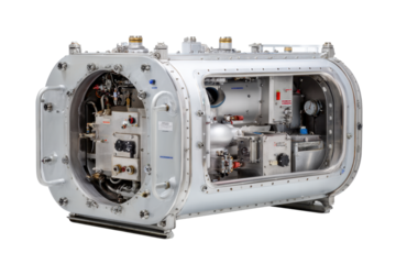 Aircraft Environmental Control System Unit on Transparent Background