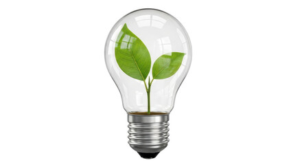 Isolated Lightbulb with Plant Inside © Maros