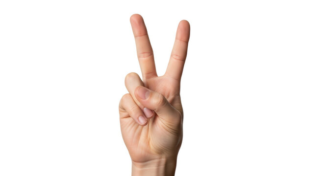 Isolated Peace Sign Hand