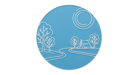 Isolated Camping Scene