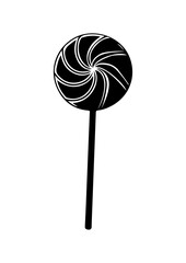 Swirled Lollipop Silhouette