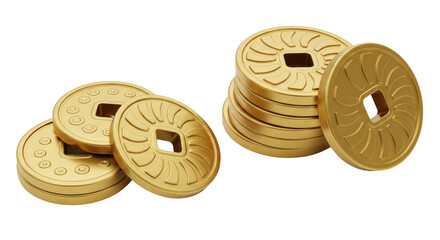 Isolated Ancient Gold Coins