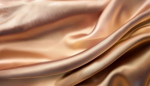 beautiful smooth elegant wavy beige light brown satin silk luxury cloth fabric texture with abstract background design for card or banner background texture elegant