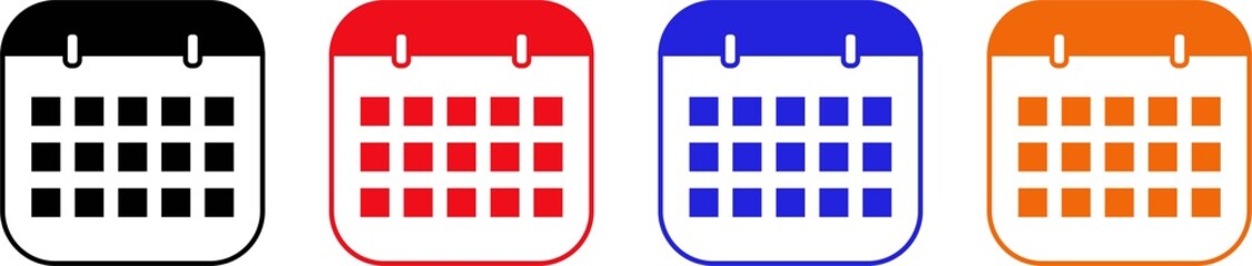 Calendar Vector Icons for Date and Schedule
