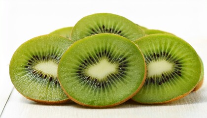 Fototapeta premium fresh kiwi slices stacked