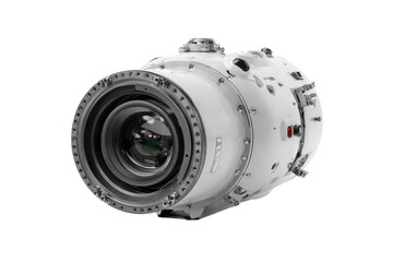 Aerospace External Vision Camera Module on Transparent Background