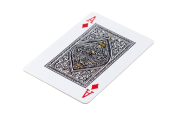 Ace of Diamonds Playing Card Isolated on Transparent Background