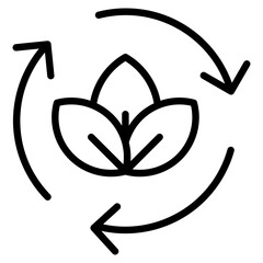 Regenerative Design line icon