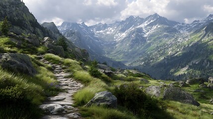 Obraz premium mountain road in the mountains