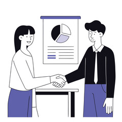 business man and woman in office