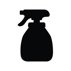 Obraz premium Simple silhouette of a cleaning spray bottle, ready to disinfect and clean
