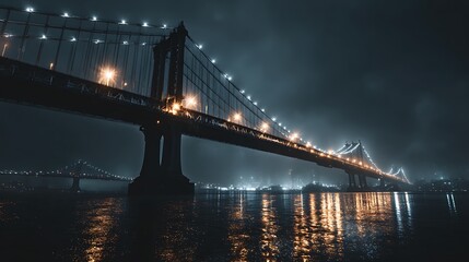 Obraz premium bay bridge at night
