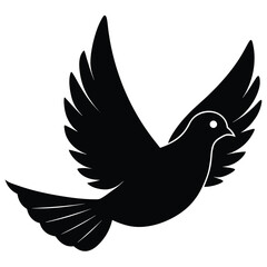 dove silhouette vector illustration