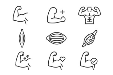 Teeth and Stomatology Icon Set for UI Design, Placards, Books, and Apps with Editable Stroke, Vector Cartoon Illustrations Perfect for Websites, Educational Materials, and Medical Cards