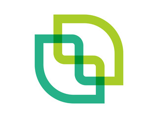 abstract DNA helix logo for science, biotech & healthcare branding