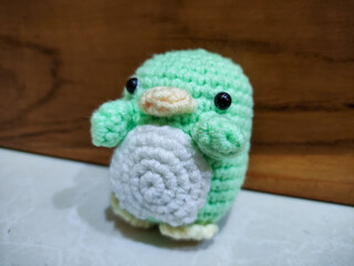 Amigurumi crocheted penguin
