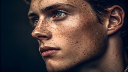 Obraz premium extreme-close-up-of-human-skin-texture-under-drama