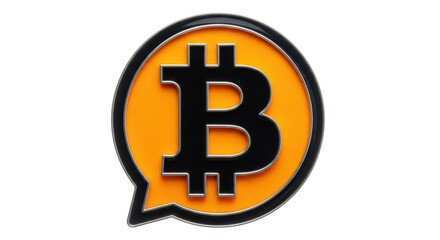 Isolated Bitcoin Speech Bubble